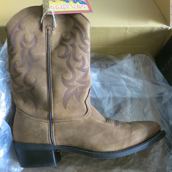 Durango Men's 12" Tan Pull On Leather Western Boots - Size 11D US New - Picture 5 of 8